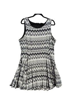 Torrid Dress Womens 16 Black White Sleeveless Fit & Flare A Line Knee Length